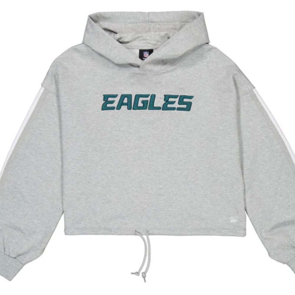 NewEra Grey Womans crop top hoodie